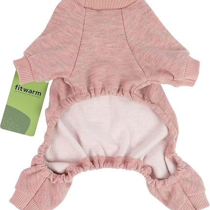 Fitwarm I Love You to The Moon and Back Dog Pajamas, Dog Clothes for Small Dogs Girl, Pet Onesie, Cat Outfit, Mid-Weight Velvet, Pink, XL