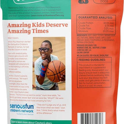 Newman's Own Jerky Treats for Dogs, 5-oz. (Pack of 6), Beef & Sweet Potato