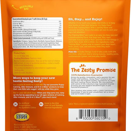 Zesty Paws Training Treats for Dogs & Puppies - Dog Treats for Training - Healthy Dog Chews for Hip, Joint & Muscle Health - for All Breeds and Ages - Bacon Flavor - 8oz