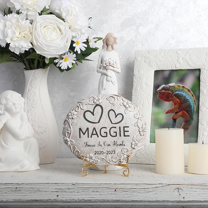 16 Personalized Chameleon Memorial Stone Designs – Outdoor Weatherproof Pet Memorial Stones for Headstones, Tombstones, Gravestones, and Grave Markers – Memorial Gifts for Chameleon