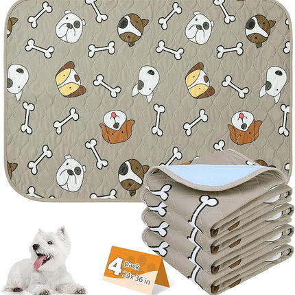 KOOLTAIL Washable Pee Pads for Dogs, 2 Packs Super Absorbent Leakproof & Non-Slip Dog Pee Pad Extra Large, Reusable Puppy Training Pads Waterproof, Pet Mat Rug for Whelping,Floor,Crate,Cats, 36"x41"