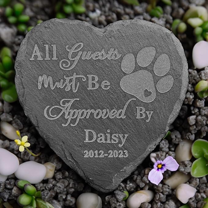 Pet Memorial Stones for Dogs - Personalized Pet Loss Gifts - Pet Memorial Gifts - Dog Memorial Gifts for Loss of Dog - in Memory of Dog Cat - Cat Memorial Stones - Cat Memorial Gifts