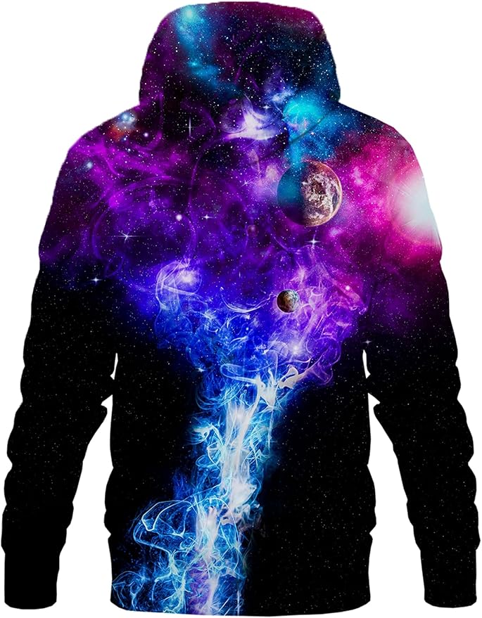 Yasswete Unisex Adults 3D Printed Fashion Hoodies for Men Women Pullover Novelty Sweatshirts with Big Pockets