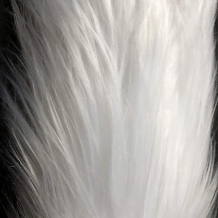 Bianna Creations Long Faux Fur Animal Luxury Tail, Cosplay Fursuit Fursona,Costume Dress Up Pet Play Furry Accessory (20", White)