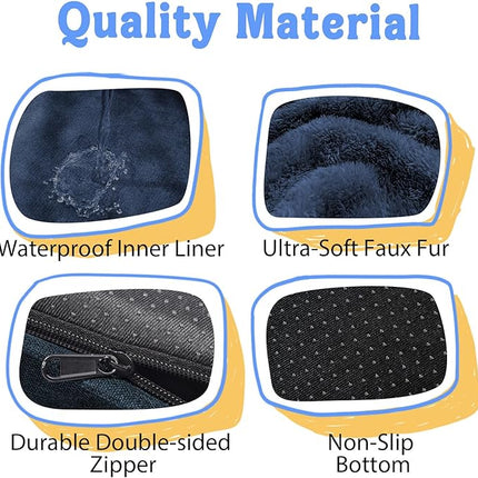 Removable Orthopedic Large Dog Bed -XL Large Dog Beds with Washable Cover and Removable Bolsters Non-Slip Bottom & Waterproof Pet Bed Sofa for Big Size Dogs