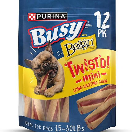 Purina Busy with Beggin’ Twist’d Mini Adult Dog Chew Bone Treats - 12 ct. Pouch