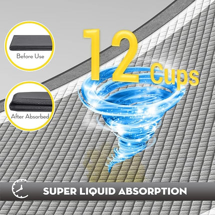 CROCI 28"x44" 4XL Activated Carbon Pee Pads for Dogs, Odor-Control Charcoal Dog Pads Absorbs Up to 12 Cups of Liquid, 6-Layer Thicker Leak-Proof & Quick Dry Dog Training Pads, Disposable (25 Counts)