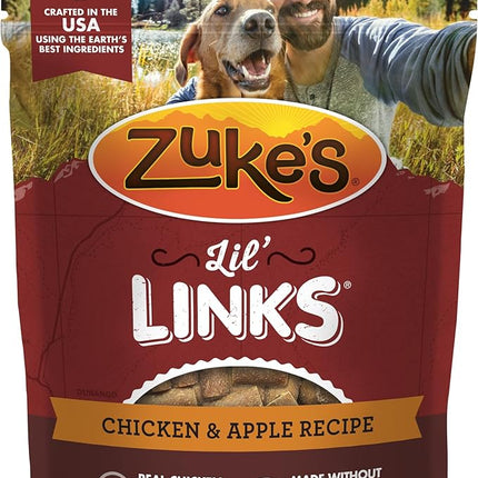 Zuke’s Lil’ Links Dog Treats for Dogs of All Sizes, Snacking Sausage Treats for Dogs, Pet Treats made with Real Chicken & Apple, 6 oz. Resealable Pouch - 6 oz. Bag