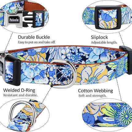 Faleela Cute Soft Girl Dog Collar with Bow, Bowtie Dog Collar for Boy,Detachable Adjustable Collar for Small Medium Large Pet