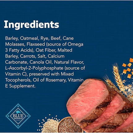 Blue Buffalo Health Bars Crunchy Dog Biscuits, Oven-Baked With Natural Ingredients, Beef, 16-oz Bag