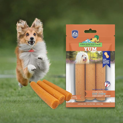 yaky Yum Himalaya Cheese Treats | Lactose Free | Gluten Free | Grain Free | USA Made | for All Breeds | Peanut Butter Cheese Chew (Pack of 2)