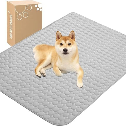 MICROCOSMOS Summer Cooling Mat & Sleeping Pad- Water Absorption Top, Materials Safe, Easy Carry, EZ Clean. Keep Cooling for Pets, Kids and Adults.(Grey, 59" x 40")