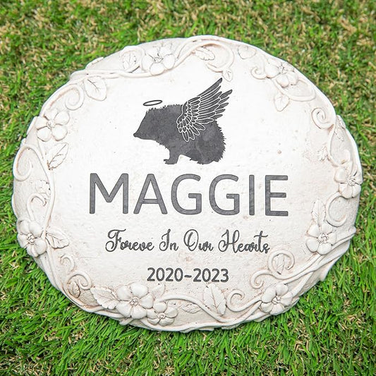 27 Personalized Hedgehog Memorial Stone Designs – Outdoor Weatherproof Pet Memorial Stones for Headstones, Tombstones, Gravestones, and Grave Markers – Memorial Gifts for the Loss of a Hedgehog