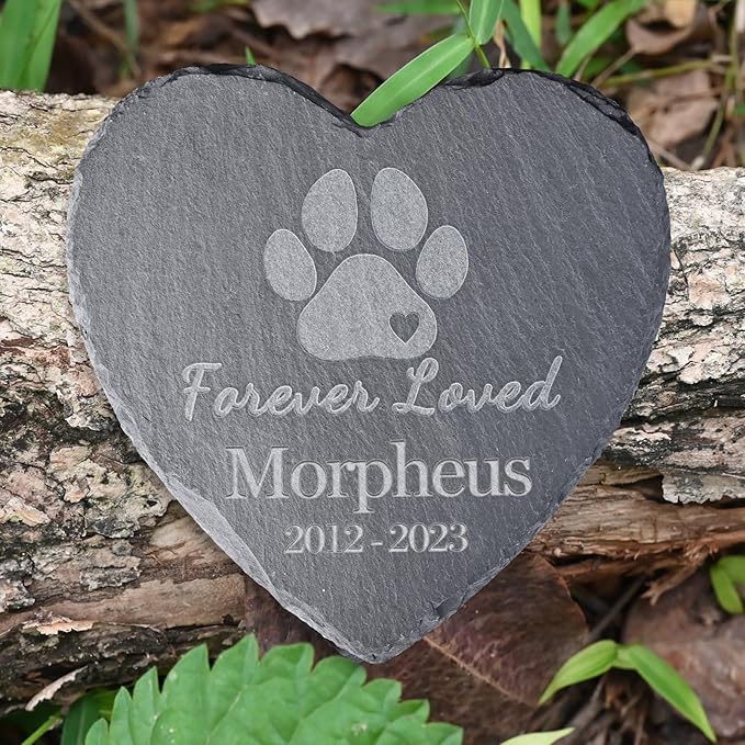 Pet Memorial Stones, Gifts Personalized, Loss of Dog Sympathy Gifts, Bereavement for Pet, Grave Headstone, Design C