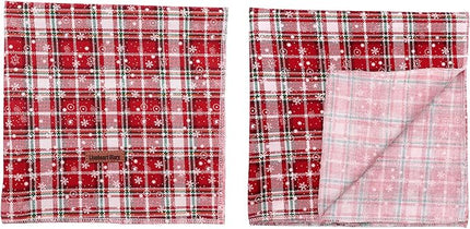 Lionheart glory Dog Bandana 1 Pack Washable Soft Cotton Christmas Plaid Bibs Scarf, Adjustable Kerchief Square Dog Bandanas for Large Dogs