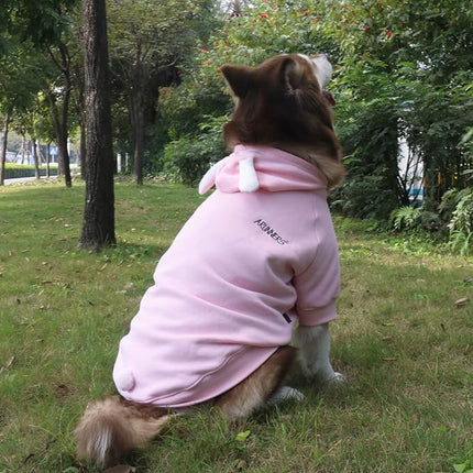 Large Dog Bunny Easter Halloween Costumes Hoodies Clothes for Labrador Dobermann, Pink, 5X-Large