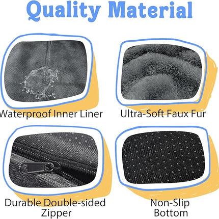 Large Orthopedic Dog Bed Washable - XL Dog Couch Sofa - Four Sides Dogs Beds Waterproof Non-Slip for Large Sized Dogs