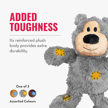 KONG Wild Knots Bears - Durable Dog Toys with Internal Knotted Ropes and Minimal Stuffing for Less Mess (Assorted Colors) (X Large)