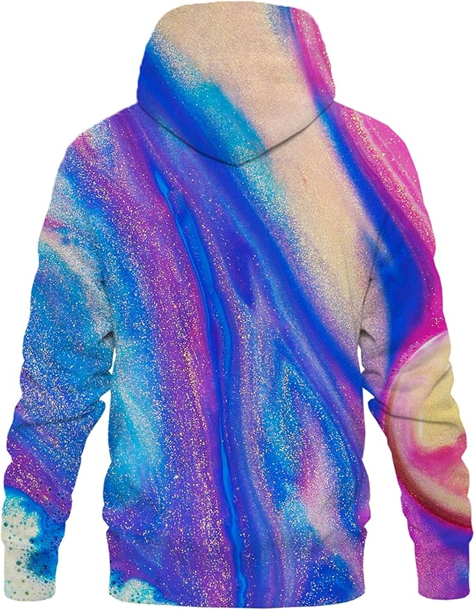 Yasswete Unisex Adults 3D Printed Fashion Hoodies for Men Women Pullover Novelty Sweatshirts with Big Pockets