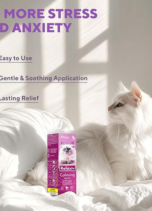 Calming Pheromone Spray & Scratch Repellent for Cats - Reduces Scratching Furniture, Pee - During Travel, Fireworks, Thunder, Vet Zone - Helps with Stress, Fighting, Hiding (1 pack 1.7 oz)