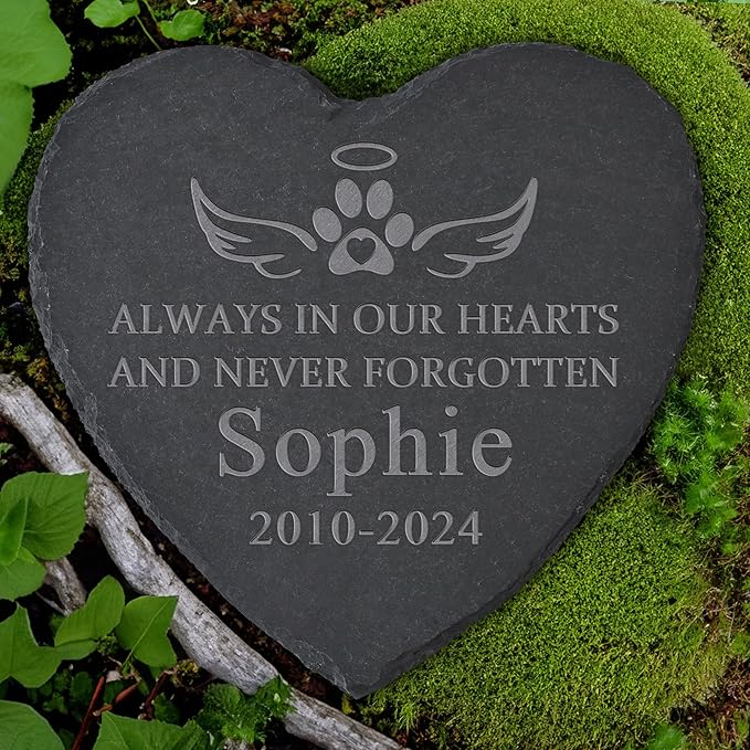 Personalized Pet Memorial Stone, Dog Memorial Gifts for Loss of Dog, Pet Loss Gifts, Pet Memorial, Loss of Dog Sympathy Gift, Dog Remembrance Gift, Pet Bereavement Gifts - Never Forgotten