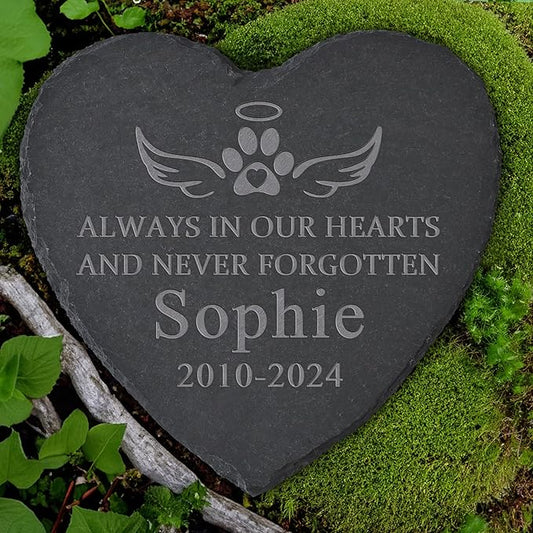 Personalized Pet Memorial Stone, Dog Memorial Gifts for Loss of Dog, Pet Loss Gifts, Pet Memorial, Loss of Dog Sympathy Gift, Dog Remembrance Gift, Pet Bereavement Gifts - Never Forgotten
