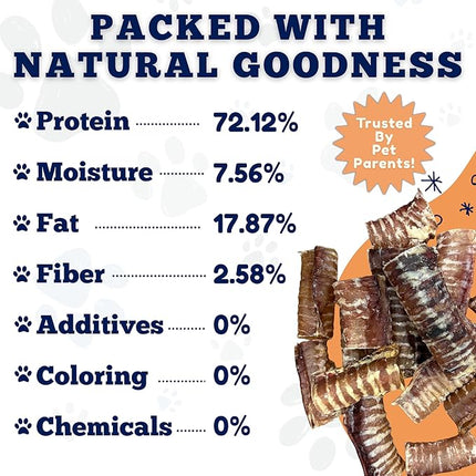 Amazing Dog Treats - 2-3 Inch Beef Trachea Rings (50 pcs/pck) - Premium Dog Chews- Great for Small Size Dogs - Excellent Source of Glucosamine and Chondroitin- Great for All Breeds