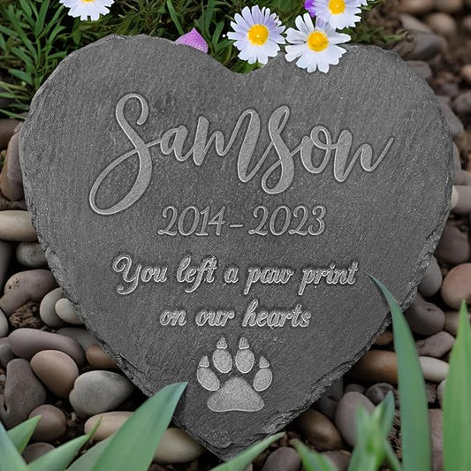 Gift for Loss of Pet, Personalized Memorial Stones, Pet Memorial Gifts for Cats, Lost Dog Sympathy Gift, Bereavement Remembrance Gifts for Loss of Pet - 6 * 6 Inches Memorial Stone