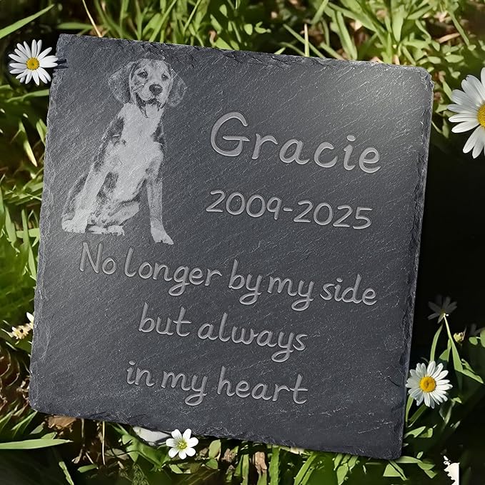 Pet Memorial Stone, Dog Memorial Stone, Dog Memorial Gifts for Loss of Dog, Pet Memorial Gifts, Loss of Pet Sympathy Gift, in Loving Memory Pet - Alwrays in My Heart - Square