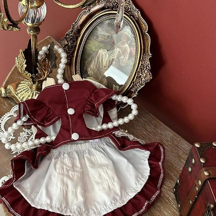 Fashion Sweet Puppy Dog Lace Princess Dress for EXTRAL Small and Small Dog A-WineRed-1 X-Large