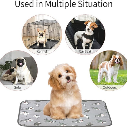 NACOCO Summer Pet Cooling Mat - Cat Dog Cushion Pad Sleeping Cool Sharks Comfortable Soft for Pets Kids and Adults (Grey Shark, M)