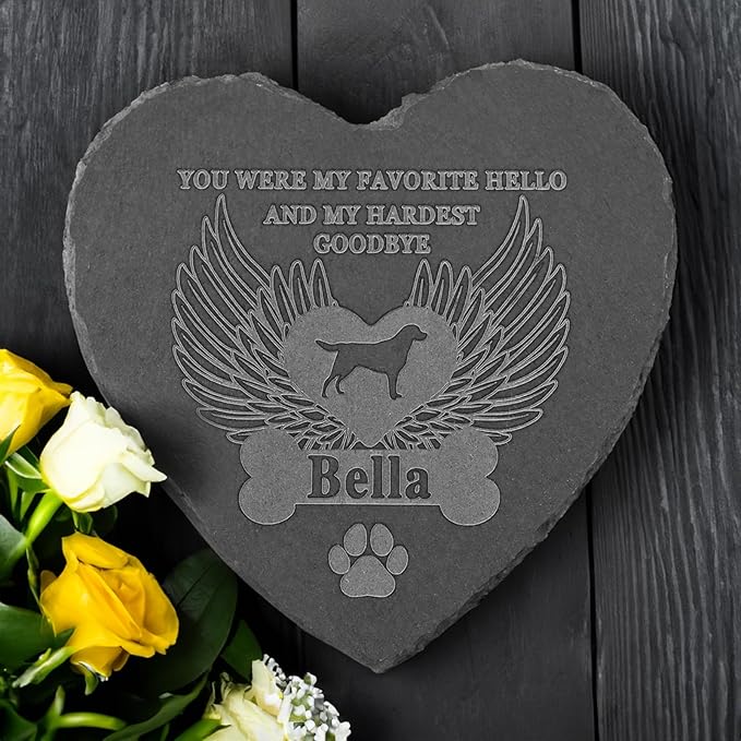 Pet Memorial Gifts for Dogs, Dog Memorial Stone, Dog Memorial Gifts for Loss of Dog, Dog Loss Sympathy Gift, Dog Memorial Keepsake, Bereavement Gifts for Loss of Dog, in Memory of Dog