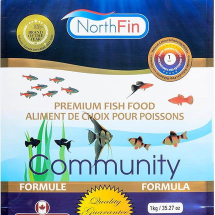 Northfin Fish Food Community Formula Slow Sinking Pellets (1mm 1kg)