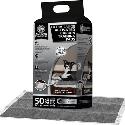 American Kennel Club XL Carbon-Activated Puppy Training Pads – 50 Count, 26 x 30