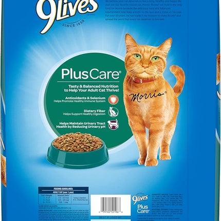 9Lives Plus Care Dry Cat Food, 12 lb. Bag