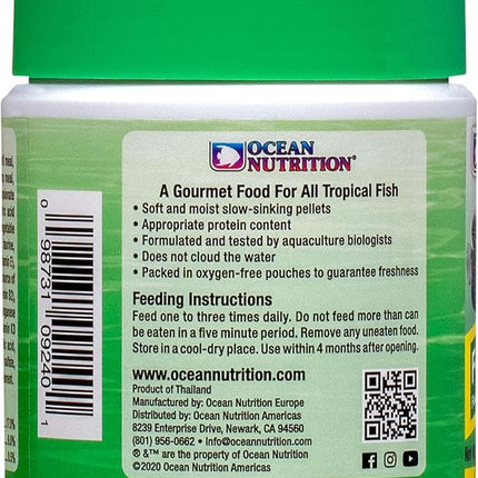 Ocean Nutrition Formula Two Pellets - Fish Food for Herbivorous & Omnivorous Marine Tropical Fish, High Protein(40%) - 3.5 oz (100 g) Small Pellets