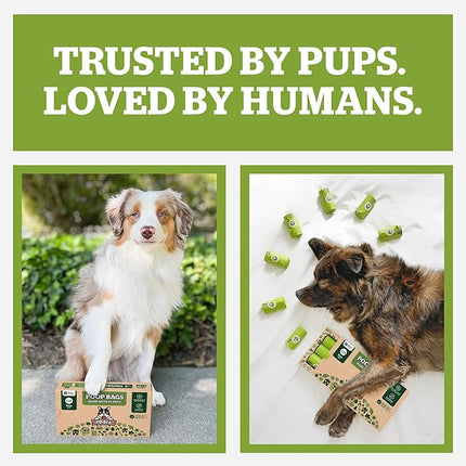 Pogi's Compostable Poop Bags – Leak-Proof, Extra-Large, Made with Plants – 18 Rolls (270 Bags)