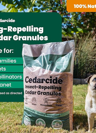 Cedarcide Lawn, Home & Garden Cedar Granules | Repels Fleas, Ticks, Ants & Mosquitoes | Smells Great, Easy to Use | Family & Pet Safe | 1 Bag (8 Lbs)