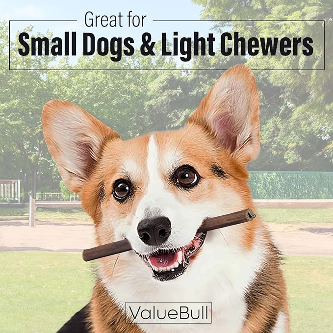 ValueBull Collagen Sticks for Small Dogs, 6 Inch Thin Chews, Natural Dog Treats, 400 Count Wholesale Pack - Supports Joints, Skin & Coat with Chondroitin & Glucosamine