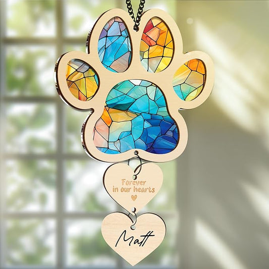 Pet Memorial Ornament for Christmas Tree Xmas Hanging Dog Cat Ornament Sympathy Gift Loss of Pet Passing Away Bereavement Keepsake for Pet Lover Ideas Gift in Loving Memory of Pet PS24-N4