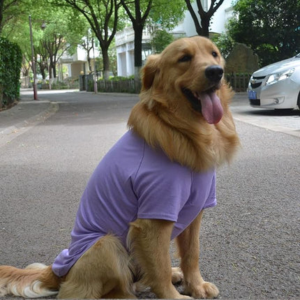 Lovelonglong Pet Clothing Dog Costumes Basic Blank T-Shirt Tee Shirts for Large Dogs Violet XXXXL