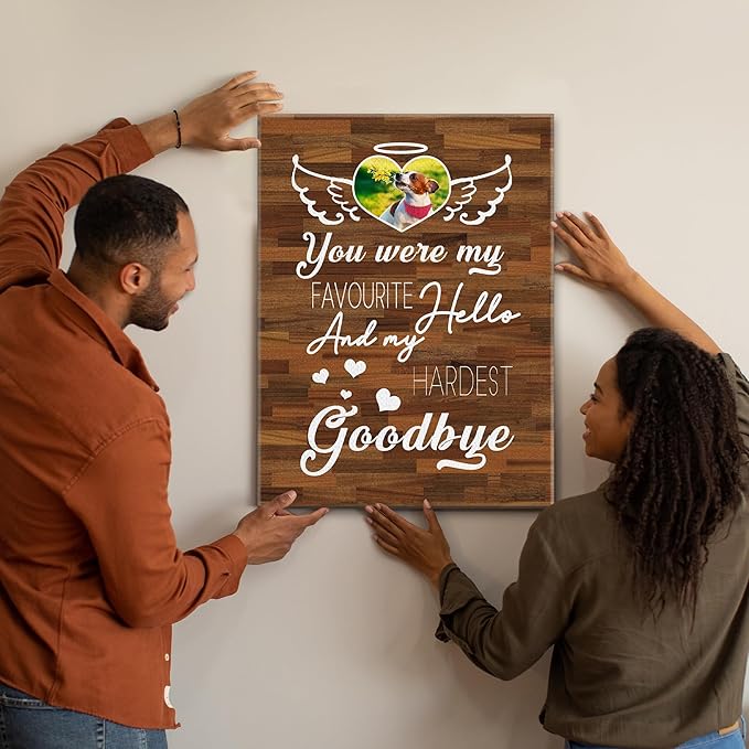 Personalized Pet Memorial Gifts for Dogs Customized Gifts for Dogs Cats Custom Loss of Pet Sympathy Gift Canvas Dog Loss Gift Canvas with Picture Name