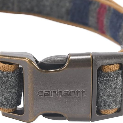 Carhartt Pet Fully Adjustable Webbing Collars for Dogs, Reflective Stitching for Visibility, Blanket Stripe, Large