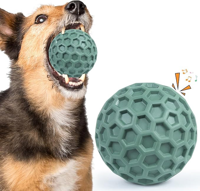Squeaky Dog Toys for Aggressive Chewers, Indestructible Dog Balls for Aggressive Chewers, Squeaky Balls for Dogs, Interactive Toys for Large Dogs to Relax