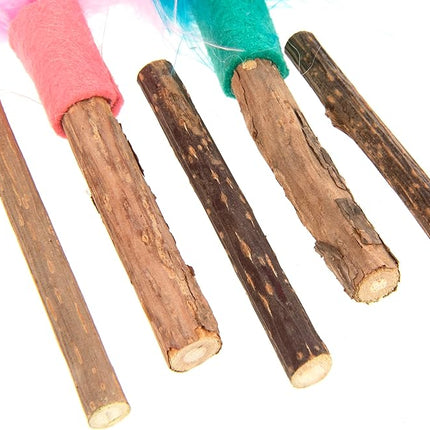 SmartyKat (5 Count) Silly Silver Stix Natural Silvervine Cat Toys - Blue/Pink, One Size