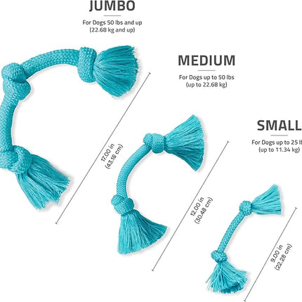 Playology Dog Toys | Dri-Tech Rope Toy Tug of War Rope for Aggressive Chewers | Jumbo Peanut Butter Scented Toy - Easy to Clean and Made from Non Toxic Materials