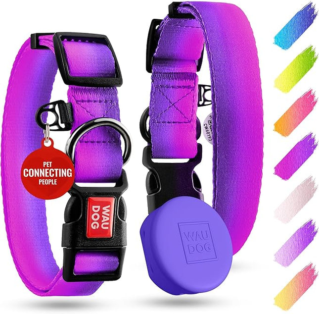 Dog Collar Nylon Dog Collar with Air Holder - Adjustable for Large Dogs, Small & Medium Dogs - Puppy Collars for Large Breed Dogs - Boy & Girl Collars