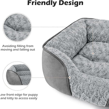 INVENHO XX-Large Dog Bed Rectangle Washable Orthopedic Soft Calming Sleeping Durable Pet Cuddler with Anti-Slip Bottom