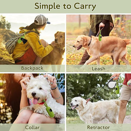 Dog Poop Bags Rolls Refill: TVOOD 280 Count Unscented Doggie Poop Bags with Dispenser Leak Proof and Thick Poo Bag for Pet Waste (Black)