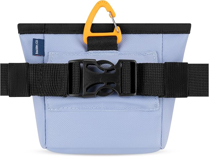 OllyDog Goodie Treat Bag, Dog Treat Pouch, Waist Belt Clip for Hands-Free Training, Magnetic Closure, Dog Training and Behavior Aids, Three Ways to Wear (Blue Heron)